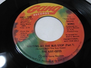 【7”】 THE KAY-GEES / ●プロモ MONO/STEREO● WAITING AT THE BUS STOP (PART 1) US盤 ケイジーズ バス・ストップ