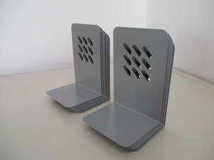 H09 set sale steel made L type book end 50 piece set gray book stand book@ establish 