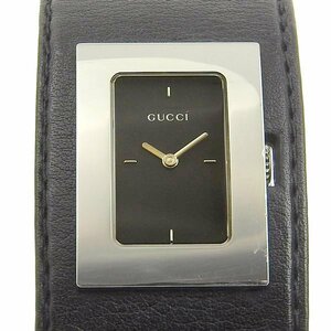 1円 gg GUCCI グッチ レディース クォーツ 腕時計 黒文字盤 7800L