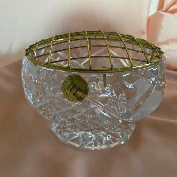 crystal クリスタル　24％ 花瓶　ガラスボール　ジャーマニー　クリスタルガラス フラワーベース　インテリア　ガラス　　置物