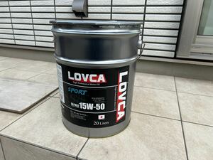 LOVCA SPORT 15W-50 16 リットル　SN/MA2 CF適合 高粘度 2輪湿式クラッチ対応 2輪4輪兼用日本製エンジンオイル ラブカ　中古残り16リットル