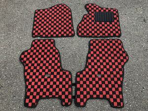 # free shipping # Suzuki Jimny JA12W/JA22W AT car check red red black floor mat Japan production new goods ( year :H7 year 11 month ~H10 year 10 month )