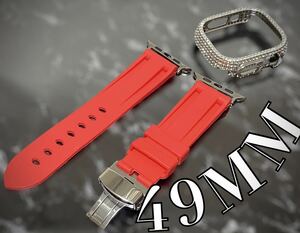Apple Watch покрытие кейс Apple часы резиновая лента частота custom 01 красный 