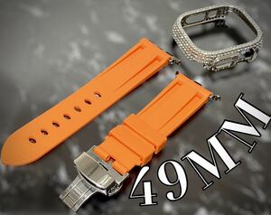 Apple Watch покрытие кейс Apple часы резиновая лента частота custom 02 orange 