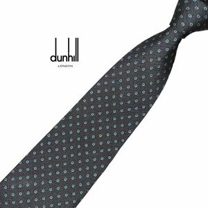 * dot pattern * dunhill high class necktie gray series Dunhill men's clothing accessories cat pohs possible USED used t554