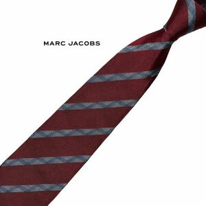MARK JACOBS 高級ネクタイ USED マークジェイコボス チェック柄×ストライプ柄 メンズ服飾小物 レジメンタル ネコポス可 中古 t567