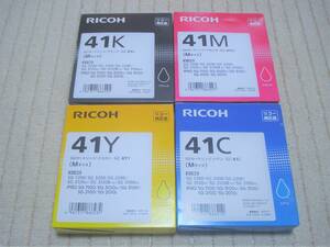  unused goods Ricoh GC41K GC41C GC41M GC41Y 4 color set 