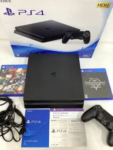 豪華セット☆ソフト2点付き　SONY PS4 本体 通電OK　BK キングダムハーツHD　ペルソナ5ザ・ロイヤル　CUH-2200A　B01　箱付き　＃15780 