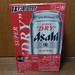 アサヒ スーパードライ 350ml × 24本 1ケース ■箱ダメージあり【検索用 Asahi 缶ビール】