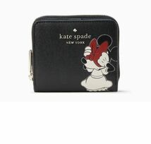新品 Kate spade ケイトスペード DISNEY ディズニー ミニー K9326 2つ折り財布 ウォレット wallet ラウンドジップ ラウンドファスナー 黒_画像2