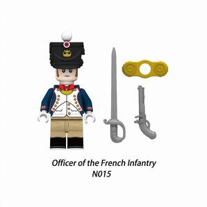 レゴ互換 ナポレオン戦争フランス軍 戦列歩兵将校３体の画像1