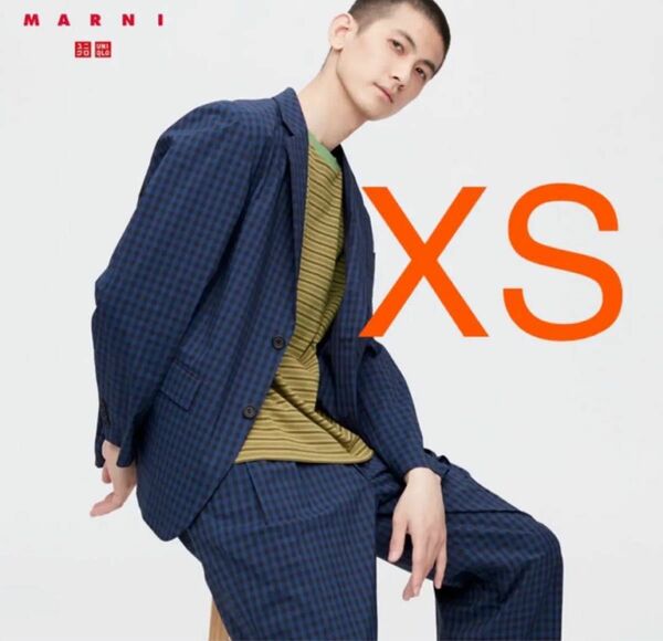 ユニクロ　marni テーラードジャケット(ブルーチェック) XS