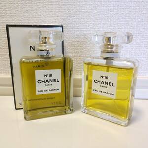 CHANEL シャネル 香水２点セット No19 19番 オードパルファム 50ml×２ 残量多 中古品 蓋に難あり◆19856