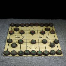 ◆古風堂◆中国 旧藏 象棋 シャンチー 中国チェス 機関箱 木製 秘藏 箱付き 古董品 古賞物 古玩 收藏_画像8