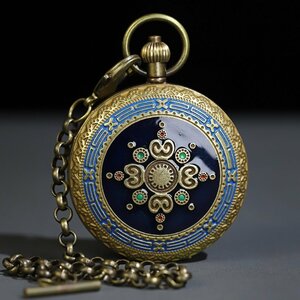 ◆古風堂◆ 懐中時計 時計 発条 銅製 旧藏 骨董品 古董品 古賞物 古玩 收藏
