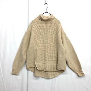 NZ655*RNA-N waffle honeycomb ta-toru knitted *M* beige a-ruene-en