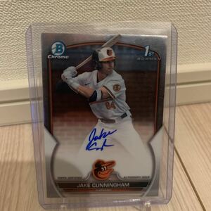 2023 Bowman Draft Jake Cunningham 1st Chrome Auto Orioles 