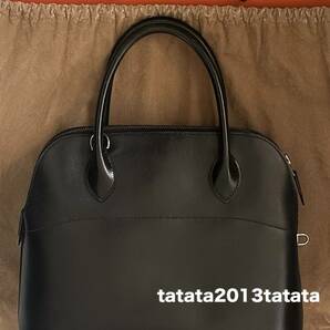 HERMES エルメス Bolide31 ボリード31 刻印□D BOX CALF ボックスカーフ ブラック 黒 パラジウム金具 付属品購入時全て 廃盤 希少 入手困難の画像7