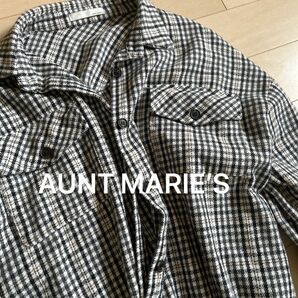 AUNT MARIE’S チェックシャツ　シャツ フリーサイズ チェック柄