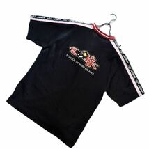 90's SOHK バックデカ刺繍ロゴ　ゲームシャツ　メッシュT Lサイズ　黒_画像1