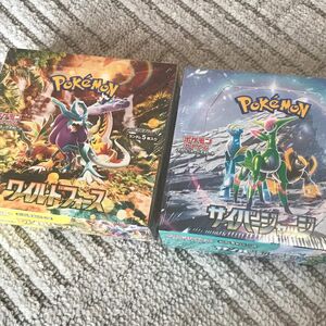 ポケモンカードBOX［サイバージャッジ、ワイルドフォース］新品　未開封　シュリンク付き