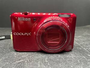 A165【神奈川県厚木市・現状品】通電確認済み　■Nikon ニコン COOLPIX クールピクス S6400 C カメラ デジカメ ズーム レッド 赤 4.5-54mm