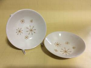 【Mid-Chinaware/R056/Royal China/Star Glow】ローヤルチャイナ/スターグロウ/ベリーボウル2個/EX/アトミックエイジ/ミッドセンチュリー