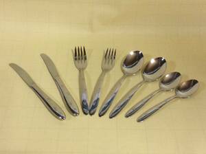 [Mid-flatware/C014/SUPRE-MACY/Starburst] soup re*ma-si-/ Star Burst /2 set (8ps.@)/Ex+/ Mid-century / atomic eiji