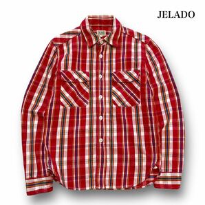 【JELADO】ジェラード ヘビーフランネルシャツ コットンツイルチェック 長袖シャツ フランネルワークシャツ ボタンダウンシャツ アメカジ 