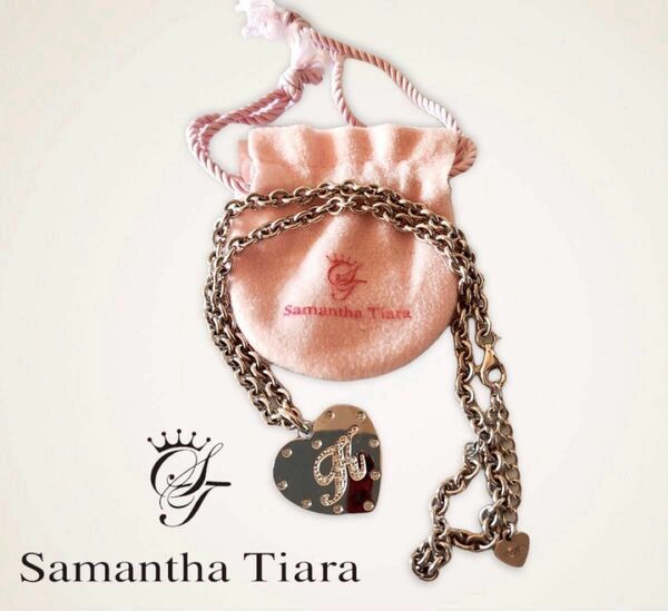 Samantha TiaraイニシャルKハートシルバーネックレス