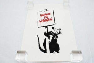 希少 WCP Banksy バンクシー BECAUSE I AM WORTHLESS リプロダクション シルクスクリーン プリント 現代アート 限定品