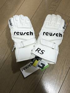 定価半額 未使用　reusch RS ロイッシュ ロイシュ スキーグローブ racing RSレーシング 白　牛革 グローブ ★Sサイズ 7 2/1★ユニセックス