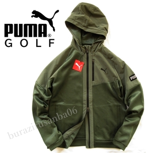 メンズ M◆未使用 定価16,500円 PUMA GOLF プーマゴルフ 秋冬 ミックス フーデッドジャケット ゴルフパーカー 肌寒い季節におすすめ