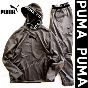 メンズ US/M 日本L相当◆未使用 PUMA プーマ ジャージ 上下 裏フリース WARMCELL パワーフリース フーディー ジョガーパンツ セットアップ