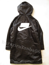 レディース L 大きめ◆未使用 定価22,000円 NIKE ナイキ 裏ボア ロングコート ベンチコート NIKE NSP SYN フィル パーカ 黒 ブラック_画像7