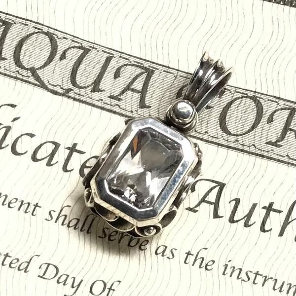 aqua silver アクアシルバー アクアフォルティス AQUA FORTIS シルバー925 silver925 ネックレス トップ クリア アラベスク