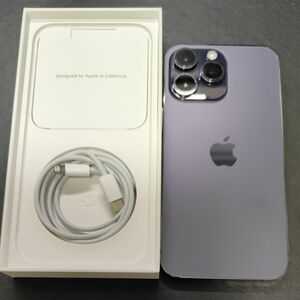 【デモ機】 iPhone 14 Pro MAX ディープパープル　128GB SIMフリー バッテリ状態100％