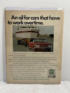 1968年6月7日号LIFE誌広告切り抜き【QUAKER STATE MOTOR OIL】アメリカ買い付け品60sビンテージUSAインテリア