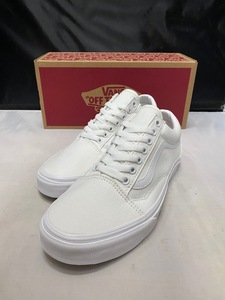 【訳あり新品】VANS OLDSKOOL TRUE WHITE US7.5 25.5cm ヴァンズ バンズ オールドスクール トゥルーホワイト 白 キャンバス