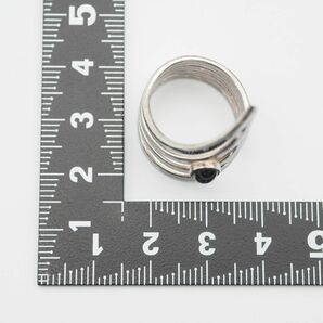 G851 オニキス 925刻印 リング デザイン シルバー 指輪 ヴィンテージ 12号の画像10