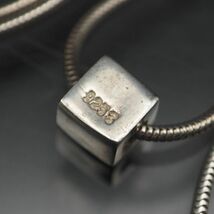L002 KENZO ケンゾー 925S STERLING刻印 ペンダント ネックレス ロゴ キューブ デザイン シルバー_画像5