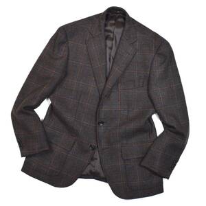 銀座の銘店◎!!! TEIJIN MEN'S SHOP ×【伊】最高級ロロピアーナ社製 超美麗な「DREAM TWEED」英国調大柄チェックツイード ジャケット 44 S