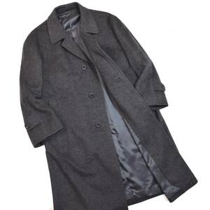 幻の逸品!!!超別格級カシミヤ100％◎!!!英国最高級CROMBIE/クロンビー 超絶リッチな毛足の「とろける」肌触り◎紳士のグレー色 コート S程