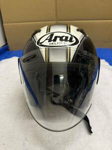 1円〜　ARAI アライ SZ-F RETRO レトロ 黒 SZF ジェットヘルメット 61・62CM 傷あり　ジャンク扱い