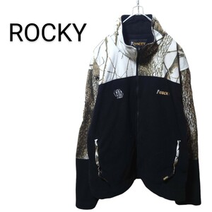 【ROCKY】スノーカモ ホワイトリアルツリーカモ フリースジャケット S242