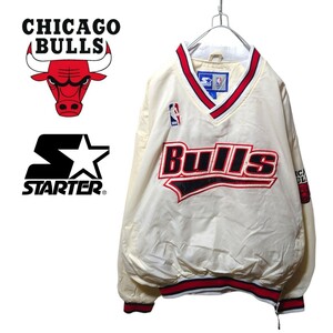 【STARTER】90's NBA Bulls ナイロンプルオーバー A1658