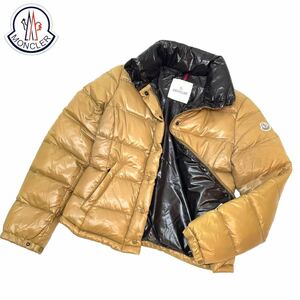 正規品 MONCLER モンクレール CLAIRY DOWN JACKET クレリー ナイロン ダウンジャケット ロゴ ワッペン ベージュ 0 レディース