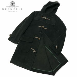 ★ 正規品 GRENFELL グレンフェル C-HG-1574 ウール ダッフルコート wool coat 86cm 34 ブラック 英国製 メンズ