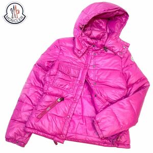 国内正規品 MONCLER モンクレール BABY DOWN JACKET ダウンジャケット ロゴ ワッペン サイズ調整可能 ピンク 00 レディース