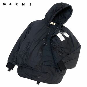 国内正規品 MARNI マルニ 16AW ナイロン ダウンジャケット M05AM0018 Hooded Down Jacket ブルゾン 46 ブラック イタリア製
